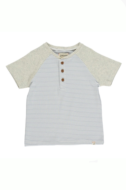 Beacon Grey Stripe Raglan Tee