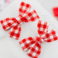 Isla  Red Gingham Pigtail Set