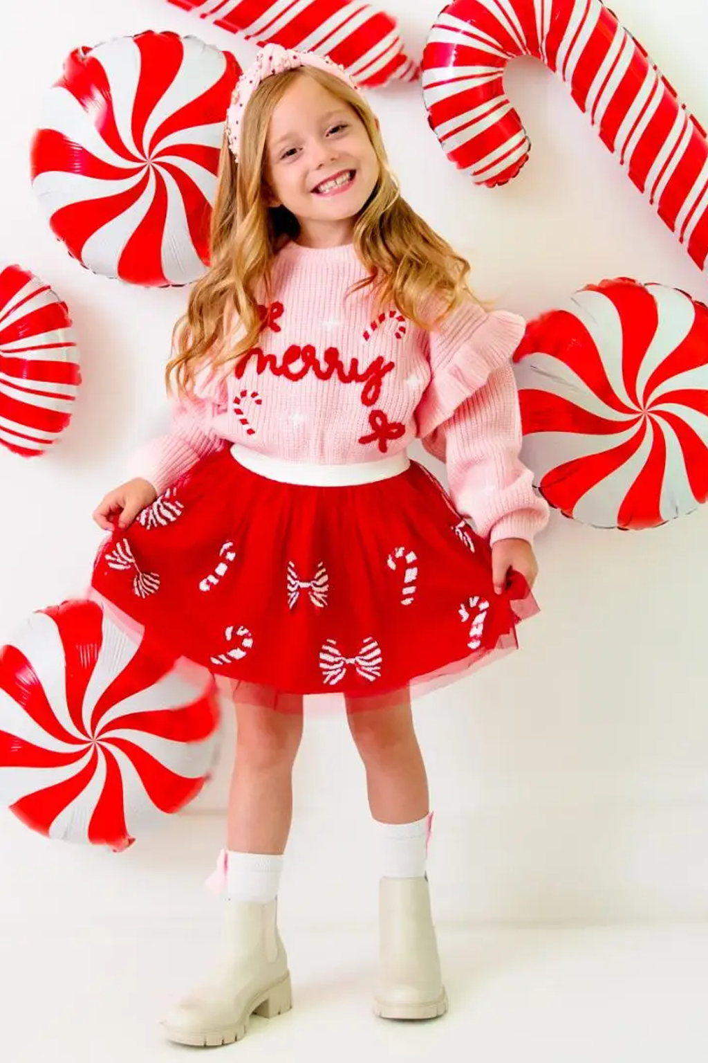 Candy Cane Coquette Sequin Tutu