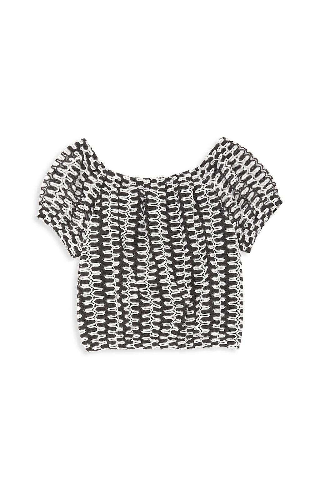 Squiggle Puff Sleeve Top