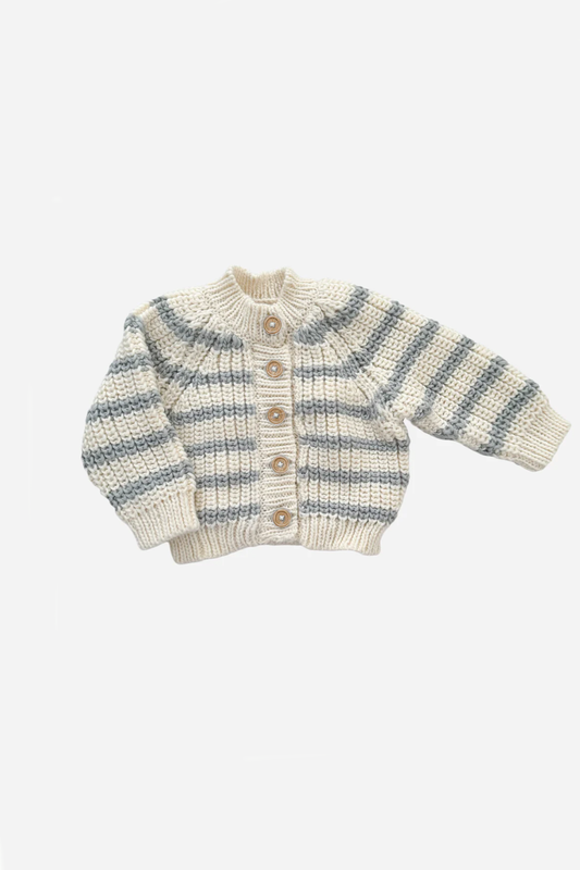 Rib Knit Stripe Cardigan