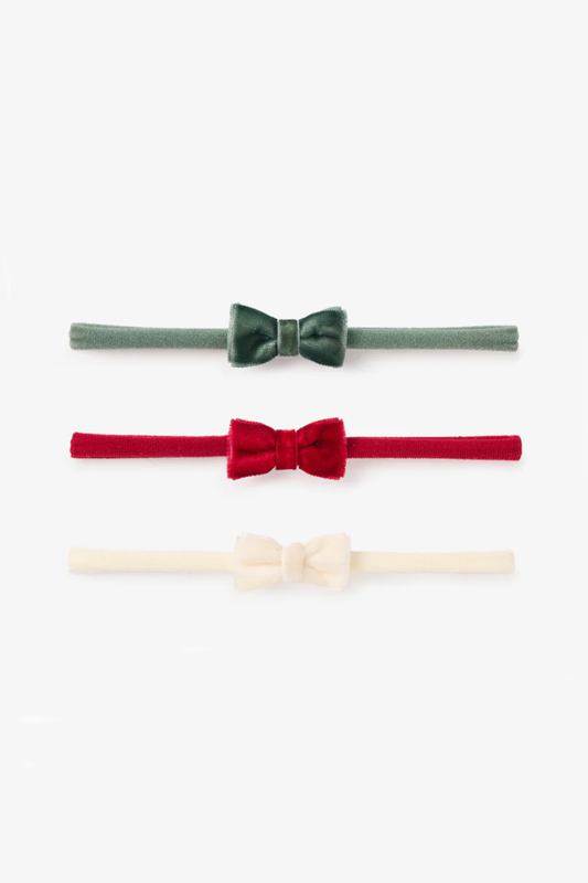 Holiday Felt Bow Headband 3 Pack