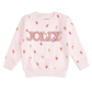 Jolly Pearl Patch Candy Cane Sweatshirt