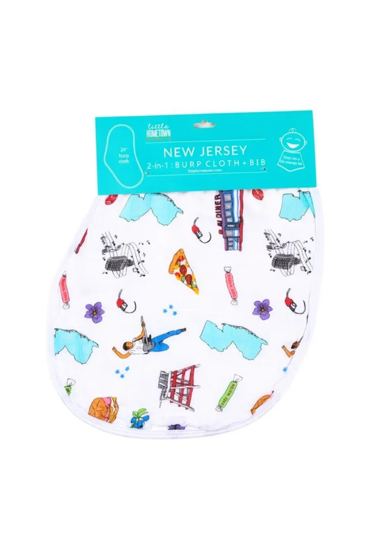 New Jersey Baby Burp & Bib Set