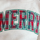 Merry Tartan Patch Christmas Sweatshirt