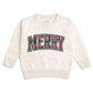 Merry Tartan Patch Christmas Sweatshirt