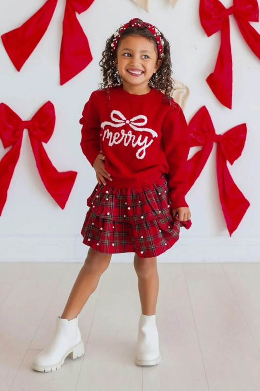 Christmas Tartan Pearl Skirt