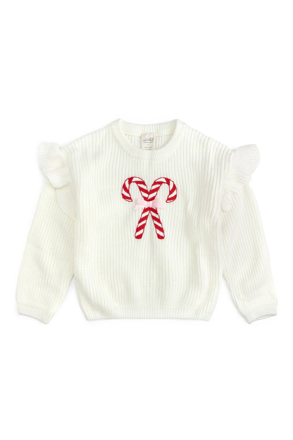 Candy Cane Ruffle Sweater