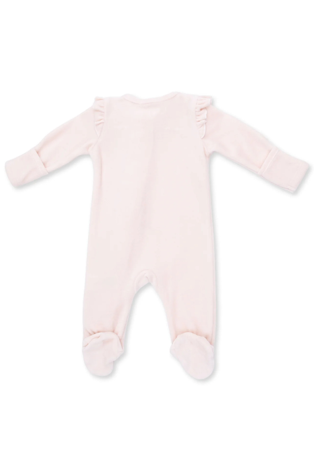Velour 2 Way Ruffle Zipper Footie