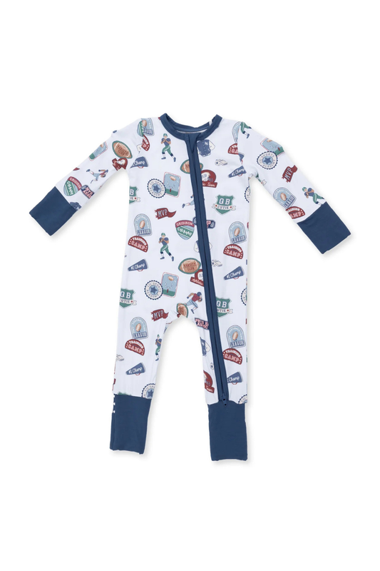 Football Patches Convertible Romper