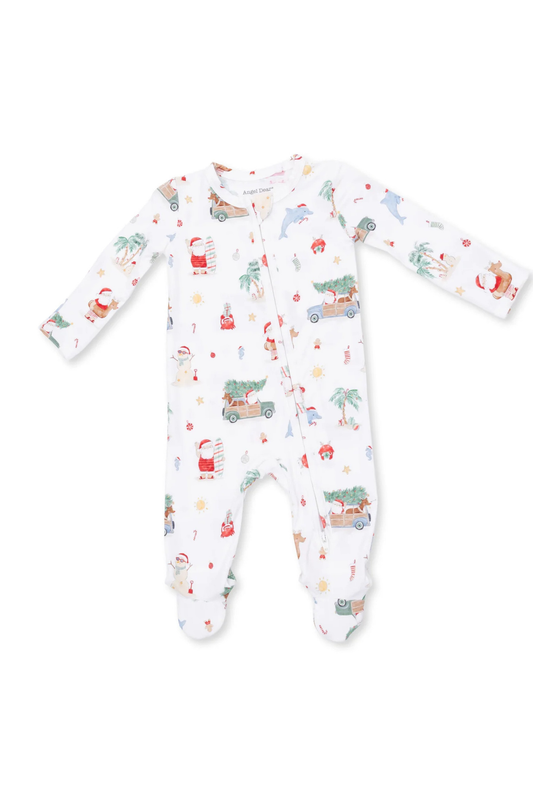 Beach Christmas 2 Way Zipper Footie