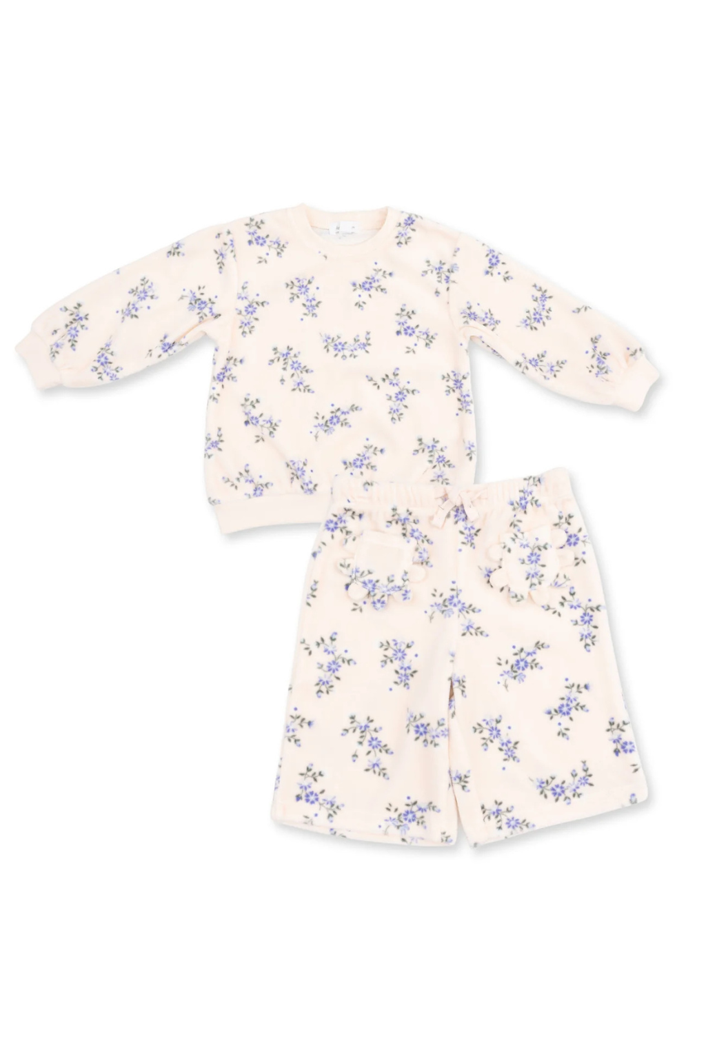 Sweet Hanna Floral Velour Sweat Set