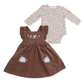 Hazel Floral Pinafore Dress & Top Set