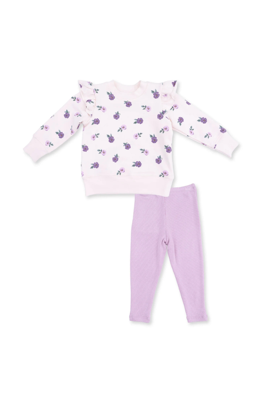 Violetta Floral Ruffle Sweat Set