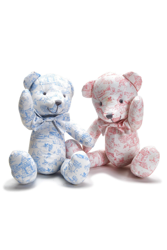 Animal Toile Stuffed Teddy Bear