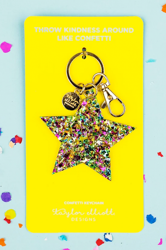 Confetti Acrylic Star Keychain