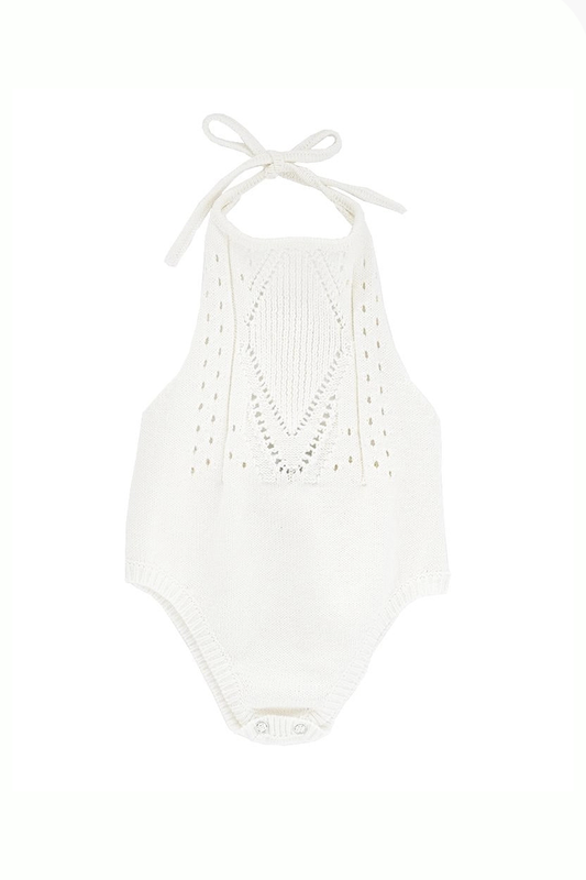 Drake Crochet Halter Romper - Kids