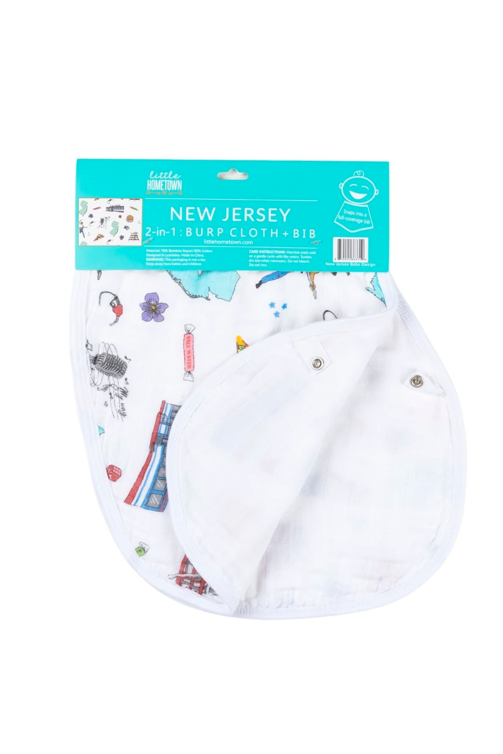 New Jersey Baby Burp & Bib Set