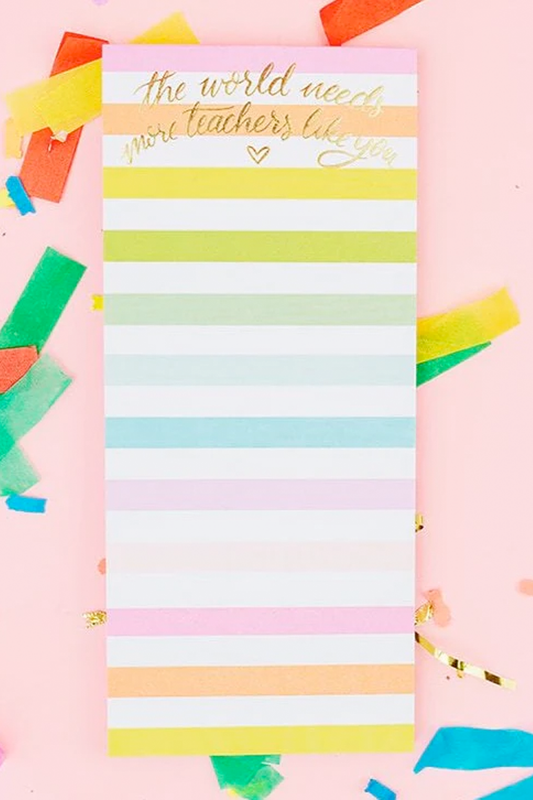 Teacher Skinny List Pad